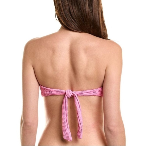 WeWoreWhat U-Ring Bandeau Pink Bikini Swim Top - Picture 2 of 5